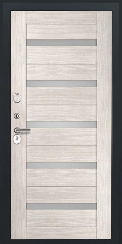 Входная дверь ДвериПРО Л-45 СБ-1 (ст. белое, 16мм, Капучино) DPRO228135 внутренняя сторона